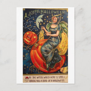 Retro  Halloween Joyful Halloween Briefkaart