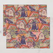 Retro Halloween Kaart (Voorkant / Achterkant)