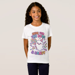 Retro Halloween kinder T-shirt , Boos en snoep
