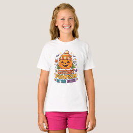 Retro Halloween kinder T-shirt ,Eng spook klein ke