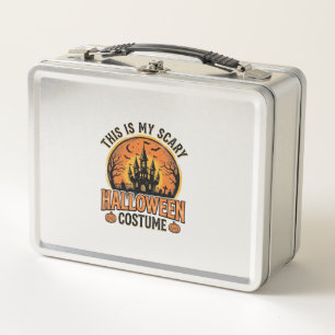 Retro Halloween Kostuum Heeft Geest Kasteel T-shir