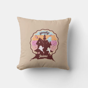 Retro Halloween kostuum spookachtig spookhuis spoo Kussen