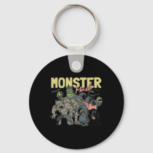 Retro Halloween Monster Mash Boo Ghost Wit Sleutelhanger