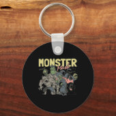  Retro Halloween Monster Mash Boo Ghost Wit Sleutelhanger (Voorkant)