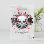 Retro Halloween Party Kaart (Staand voorkant)