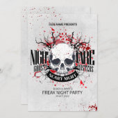 Retro Halloween Party Kaart (Voorkant / Achterkant)