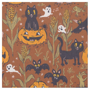 Retro Halloween-patroon in vintage stijl. Stof