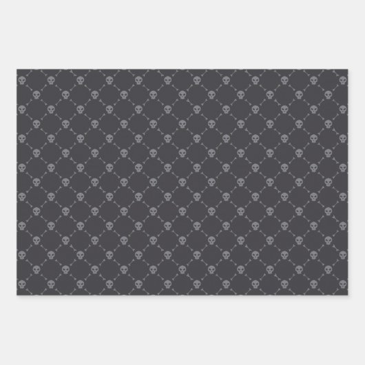 Retro Halloween Pattern Sugar Skull Wrapp Inpakpapier Vel (Voorkant 3)