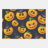 Retro  Halloween Pattern Sugar Skull Wrapp Inpakpapier Vel (Voorkant 2)