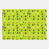 Retro  Halloween Pattern Sugar Skull Wrapp Inpakpapier Vel (Voorkant)