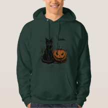 Retro Halloween Pompoen Groen Hoodie