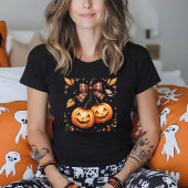 Retro Halloween Pompoen Kersen Herfst Herfst T-shirt