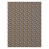 Retro Halloween pompoenen en bloemen patroon Tafelkleed (Voorkant)