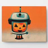 Retro Halloween Robot 002 ・ Aangepaste Kinder kuns Fotoplaat (Voorkant)