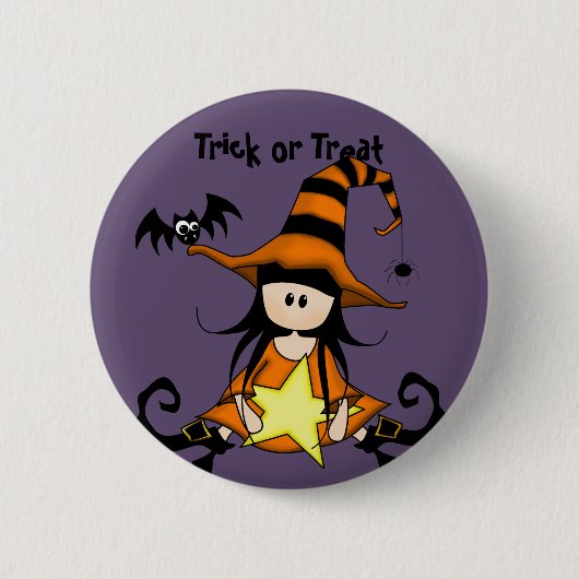 Retro Halloween Ronde Button 5,7 Cm (Voorkant)