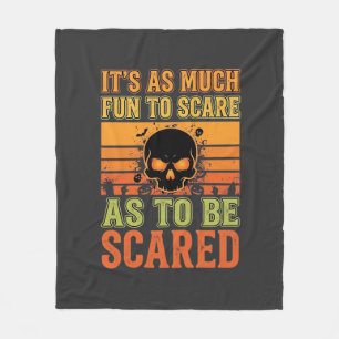 Retro Halloween Schrikkende Schedelontwerp_1 Fleece Deken