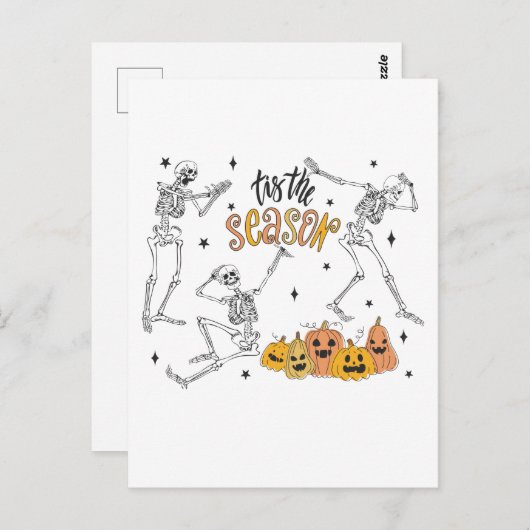 Retro Halloween Shirt, Funny Halloween Skull Briefkaart (Voorkant / Achterkant)