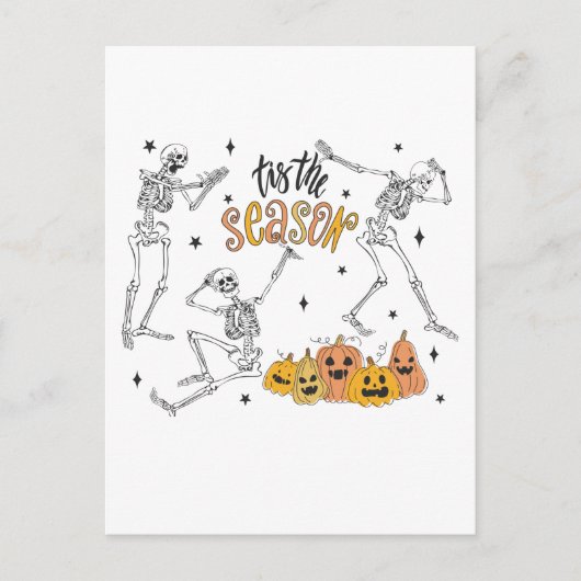 Retro Halloween Shirt, Funny Halloween Skull Briefkaart (Voorkant)