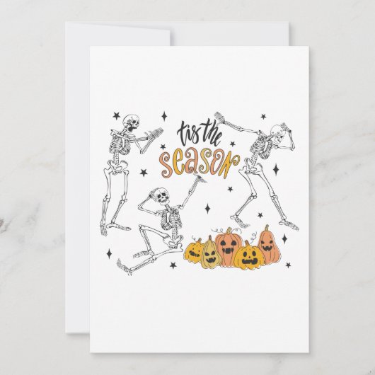 Retro Halloween Shirt, Funny Halloween Skull Kaart (Voorkant)