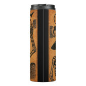 /Retro Halloween skeletten Thermosbeker (Achterkant)