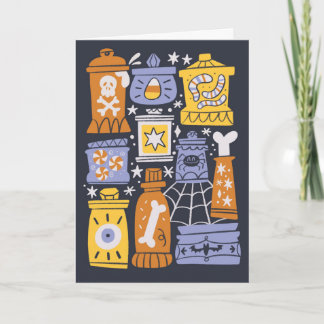 Retro Halloween snoep Kaart