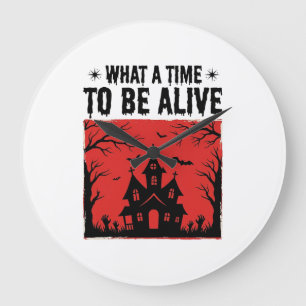 Retro Halloween Spokenkamer Wat Een Tijd T-shirt Grote Klok