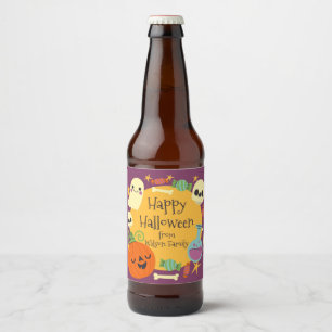 Retro Halloween Spooky Bier Etiket