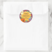 Retro Halloween Spooky Ronde Sticker (Tas)