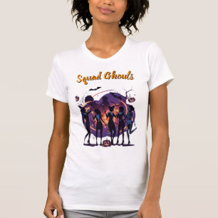 Retro Halloween Squad Ghouls Dames T-Shirt