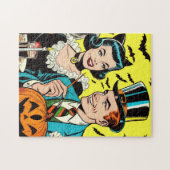 Retro Halloween strips Legpuzzel (Horizontaal)