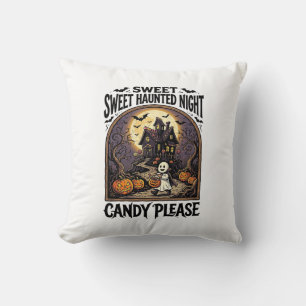 Retro Halloween T-shirt Candy Night Spoken Huis_ Kussen