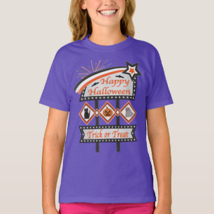 Retro Halloween Teken – Trick or treat T-shirt