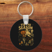 Retro Halloween Tis' The Season Sleutelhanger (Voorkant)