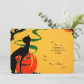 Retro Halloween Uitnodiging (Staand voorkant)