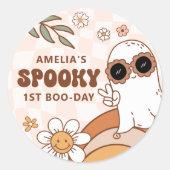 Retro Halloween Verjaardag Stickers (Voorkant)