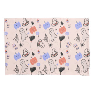Retro Halloween Vintage Thema Doodles Kussensloop