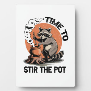Retro Halloween Wild Tijd om de Pot te Roeren Fotoplaat