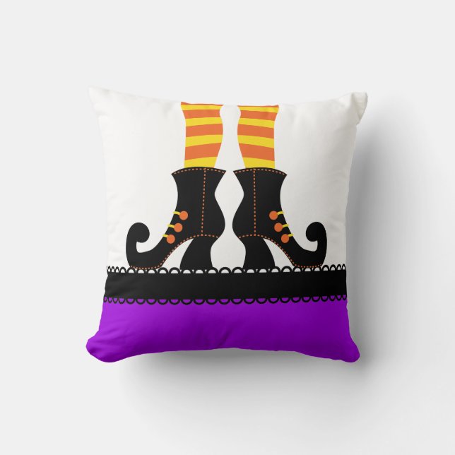 Retro Halloween Witch Kussen (Voorkant)