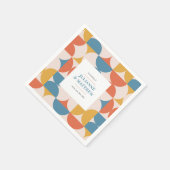 Retro Halve Cirkel Scallop Mid Century Bruiloft Servet (Hoek)