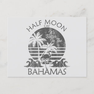 Retro Halve Maan Bahama's Briefkaart Vakantie Crui