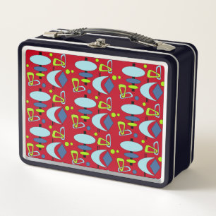 Retro halvemaan totem vormen metalen lunchbox