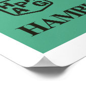 retro Hamburg Amerika scheepvaartroute Poster (Hoek)