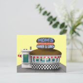 Retro Hamburger Stand Briefkaart (Staand voorkant)