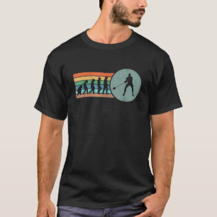 Retro hamer werpen evolutie vintage hamer thr t-shirt