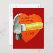  Retro Hammer Valentijn Kaart (Voorkant / Achterkant)