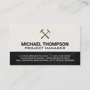 Retro Hammers Logo Visitekaartje