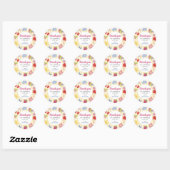Retro Hand Drawn Quirky Birthday Party Ronde Sticker (Vel)