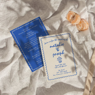 Retro Hand geschreven getekend uniek allen in één Kaart