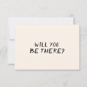 Retro Hand Geschreven Getrokken Bril QR Code Bruil RSVP Kaartje (Achterkant)