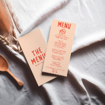 Retro Hand getekend Sinaasappel rood kleurrijke br